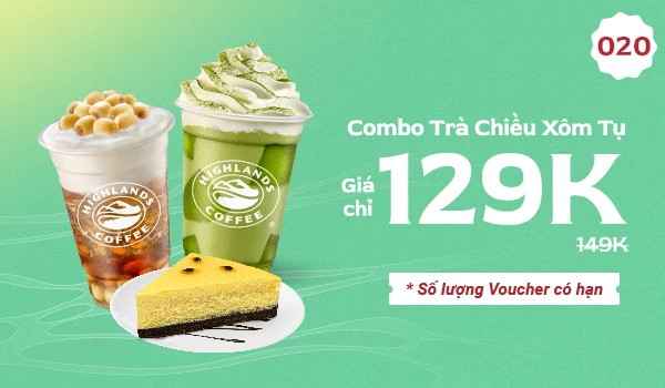 Voucher giảm 20k và 35k HighlandsCoffee