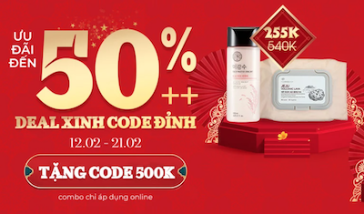 HÁI LỘC ĐẦU NĂM - ƯU ĐÃI ĐẾN 60% tại THEFACESHOP