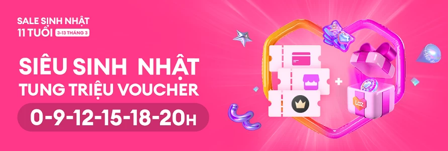 Sinh Nhật Lazada 2023: Hoàn tiền 50%, Voucher tích lũy 800K